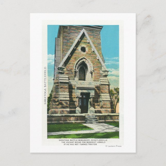 Vy över Saratoga Battle Monument Vykort (Framsida)