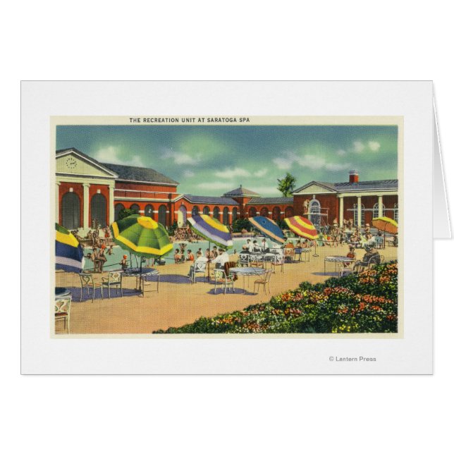 Vy över Saratoga Spa Recretion Unit Hälsningskort (Framsidan Horizontal)