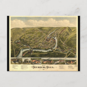 Vy över Seymour Connecticut (1879) Vykort