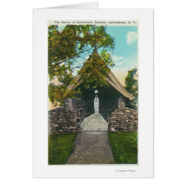 Vy över Shrine vid Sanitarium i Gabriels Hälsningskort (Framsidan)