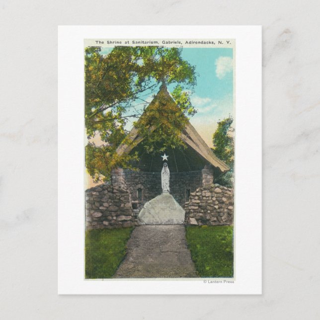 Vy över Shrine vid Sanitarium i Gabriels Vykort (Framsida)
