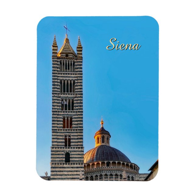 Vy över Sienna, resa Italien  Magnet (Vertikal)