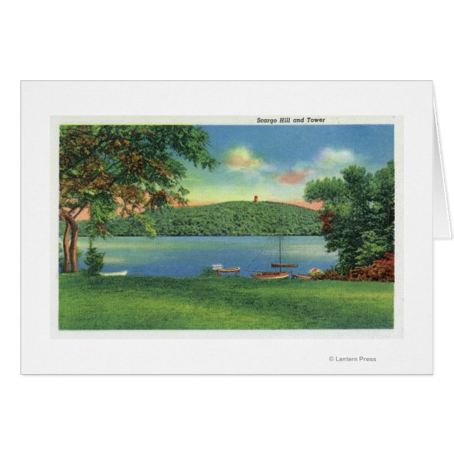 Vy över Sload Backe och Torn Hälsningskort (Framsidan Horizontal)