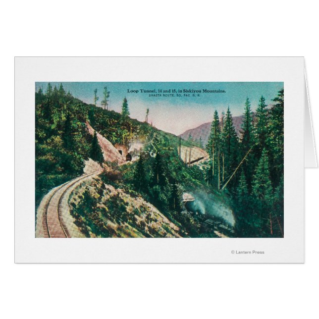 Vy över södra Stillahavsjärnvägslussen Tunne Hälsningskort (Framsidan Horizontal)