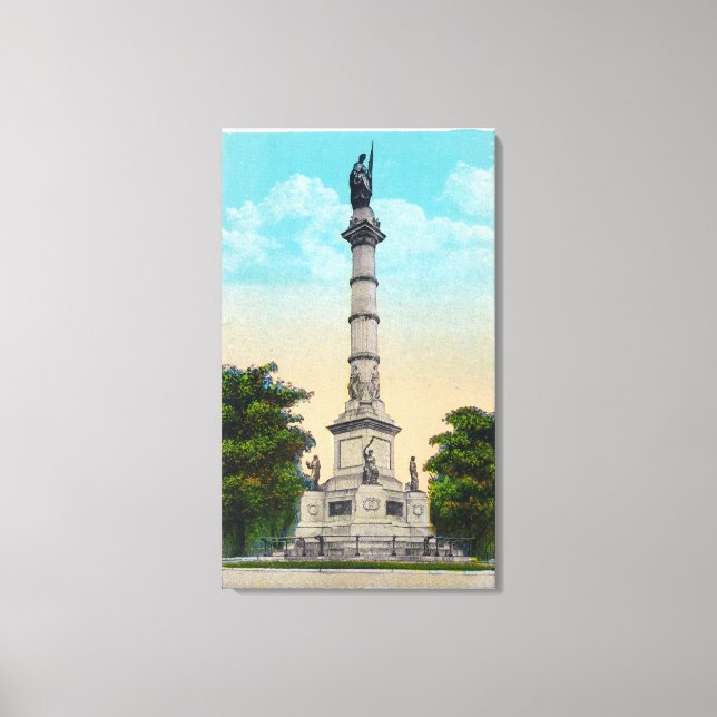 Vy över soldater och sjömän canvastryck (Framsida)