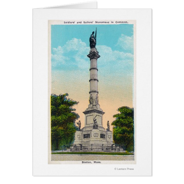 Vy över soldater och sjömän hälsningskort (Framsidan)