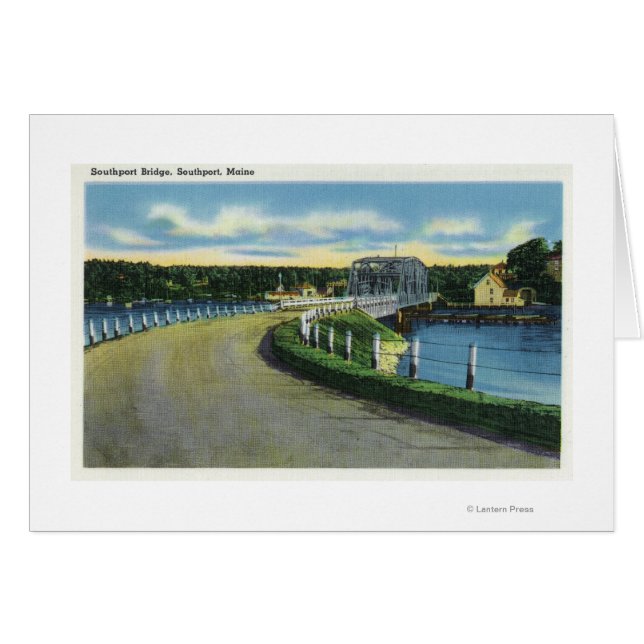 Vy över Southport Bridge Hälsningskort (Framsidan Horizontal)