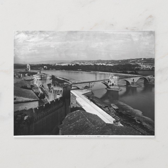 Vy över St. Benezet-bron Vykort (Framsida)