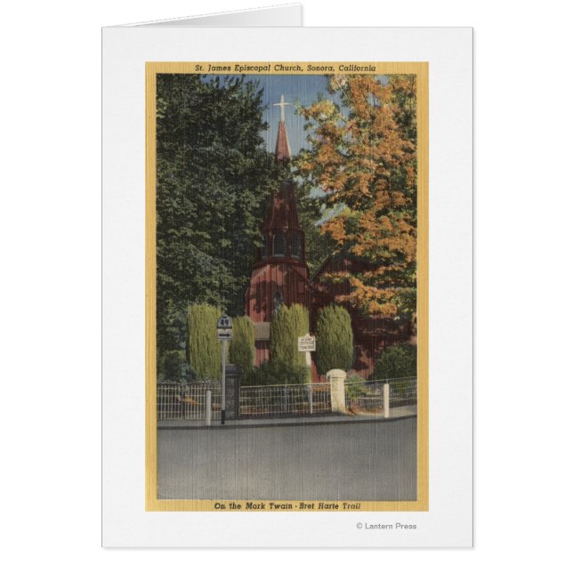 Vy över St. James Episcopal Church Hälsningskort (Framsidan)