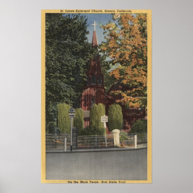 Vy över St. James Episcopal Church Poster (Framsidan)