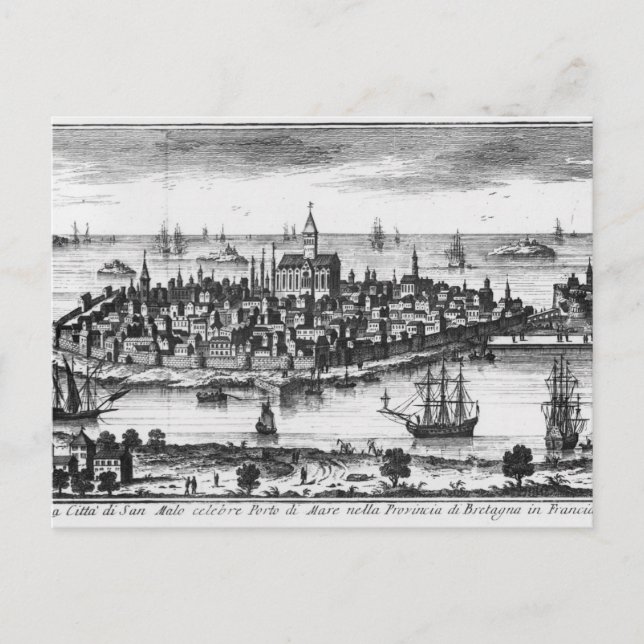 Vy över St. Malo Vykort (Framsida)