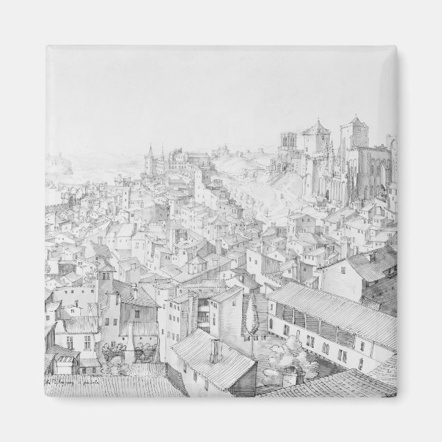 Vy över staden Avignon och dess omgivningar Magnet (Framsidan)