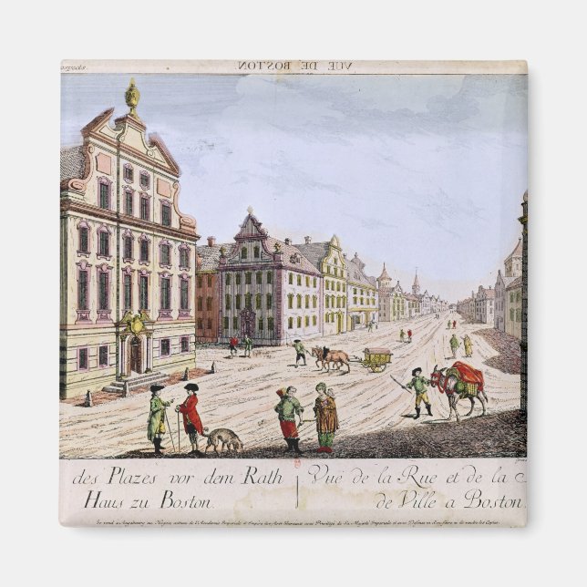 Vy över staden Hall, Boston Magnet (Framsidan)