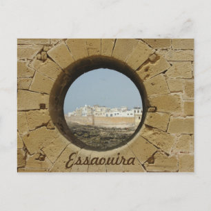 Vy över stadsmur i Essaouira Vykort