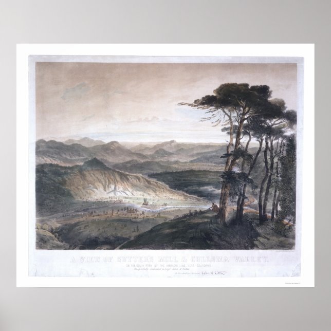 Vy över Sutter's Mill and Culloma Valley Poster (Framsidan)
