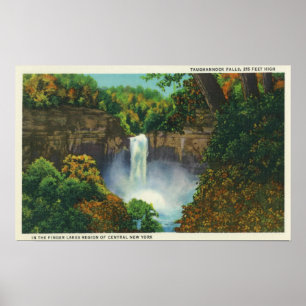 Vy över Taughannock Falls, 215 feet High Poster