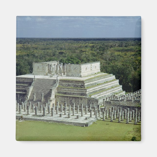 Vy över "Temple of the Warriors post 150 AD" Magnet (Framsidan)