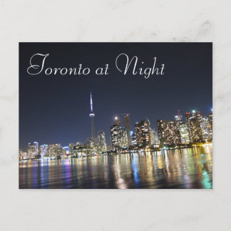Vy över Toronto på natten Vykort