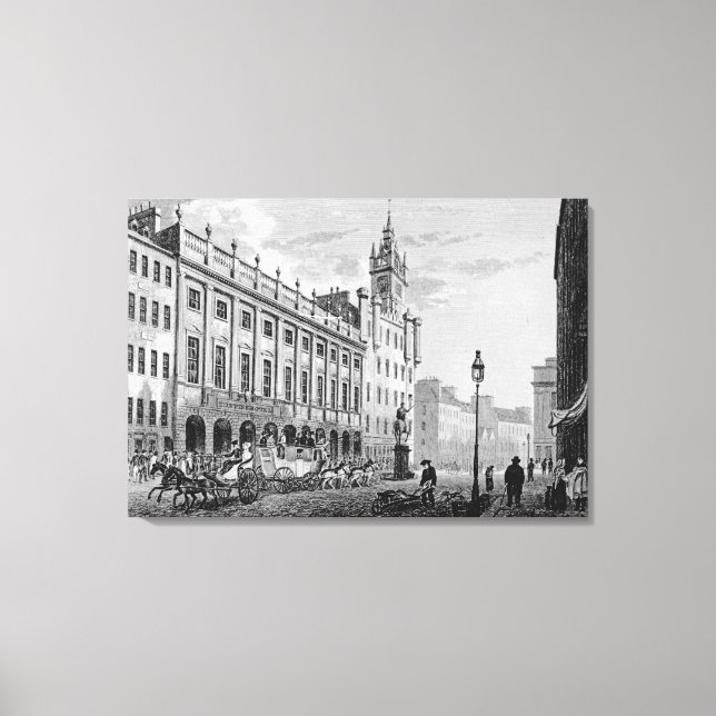 Vy över Town Hall, Exchange, Glasgow Canvastryck (Framsida)