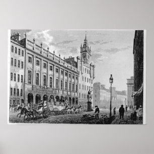 Vy över Town Hall, Exchange, Glasgow Poster