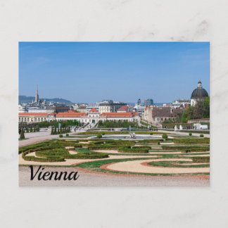 Vy över trädgårdar nära Nevedere palace Vykort