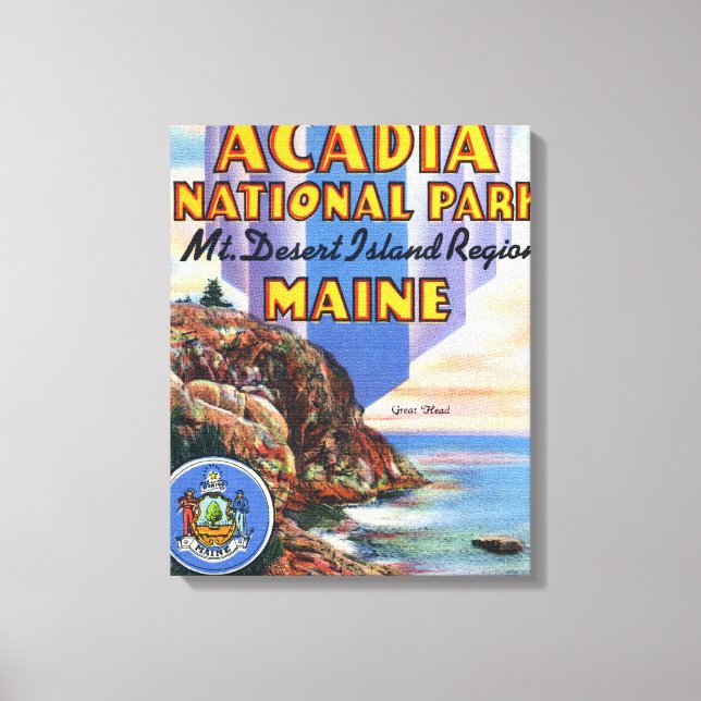 Vy över Underbara huvud- och motorförseglingar Canvastryck (Framsida)