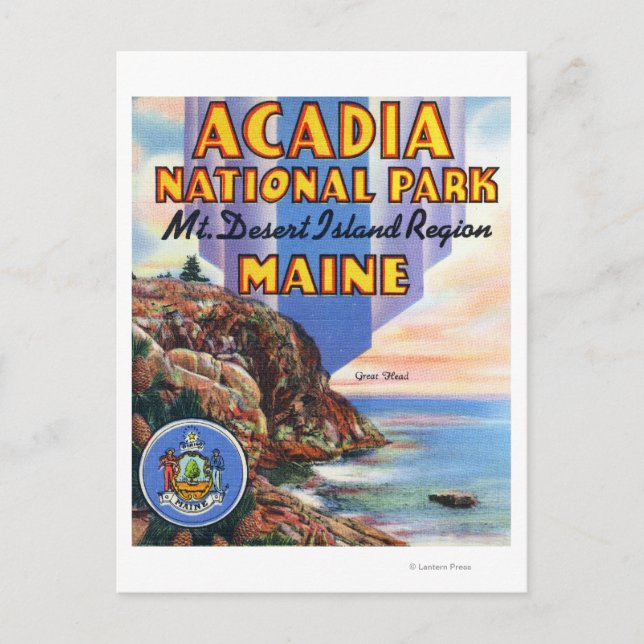 Vy över Underbara huvud- och motorförseglingar Vykort (Framsida)