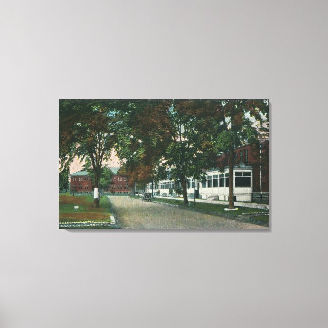 Vy över USA:s militära läger Canvastryck (Framsida)