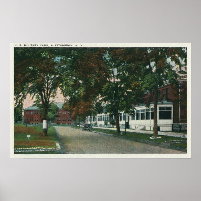 Vy över USA:s militära läger Poster (Framsidan)