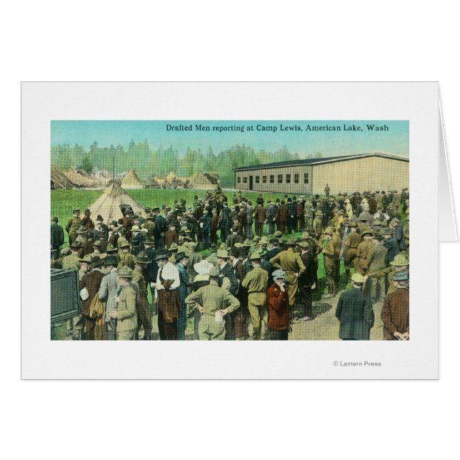 Vy över utarbetade Soldaters Reporting for Duty Hälsningskort (Framsidan Horizontal)