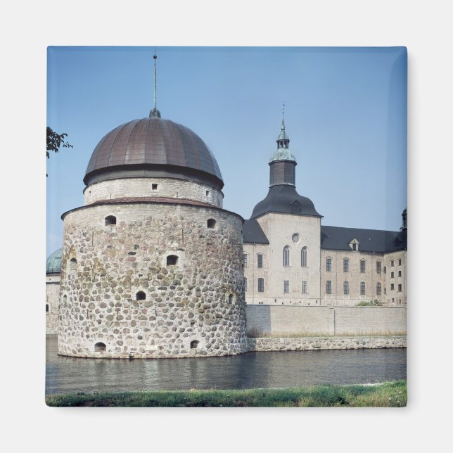 Vy över Vadstena Castle, byggt 1545 Magnet (Framsidan)