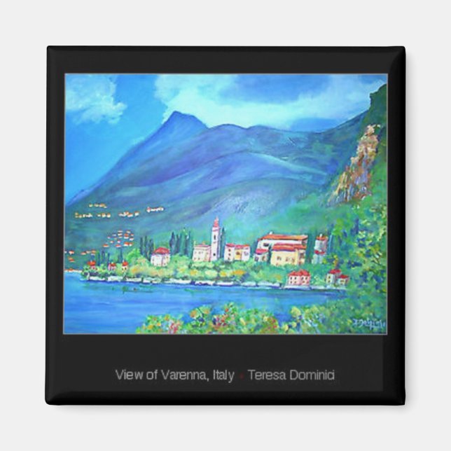 Vy över Varenna, Italien Magnet (Framsidan)