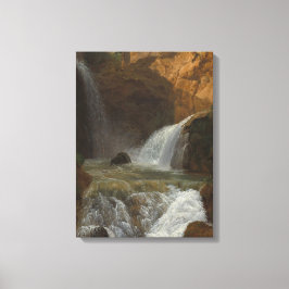 Vy över vattenfallen i Tivoli (av Bidauld) Canvastryck