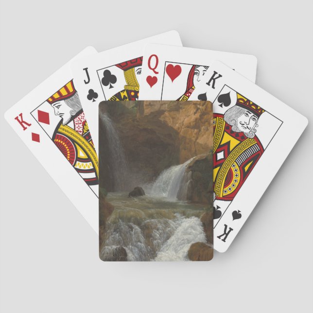 Vy över vattenfallen i Tivoli (av Bidauld) Casinokort (Baksidan)