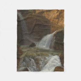 Vy över vattenfallen i Tivoli (av Bidauld) Fleecefilt