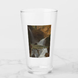 Vy över vattenfallen i Tivoli (av Bidauld) Glaskopp