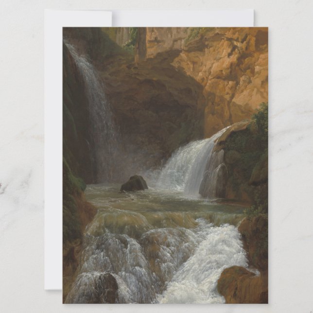 Vy över vattenfallen i Tivoli (av Bidauld) Kort (Framsida)