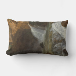 Vy över vattenfallen i Tivoli (av Bidauld) Lumbarkudde