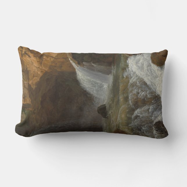 Vy över vattenfallen i Tivoli (av Bidauld) Lumbarkudde (Framsida)