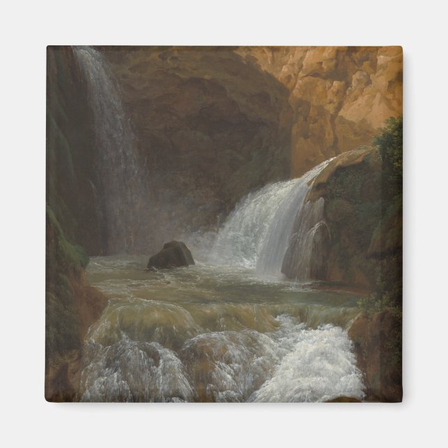 Vy över vattenfallen i Tivoli (av Bidauld) Magnet (Framsidan)