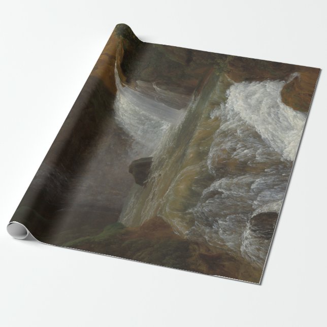 Vy över vattenfallen i Tivoli (av Bidauld) Presentpapper (Utrullad)