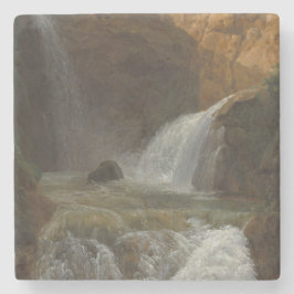 Vy över vattenfallen i Tivoli (av Bidauld) Stenunderlägg