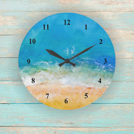 Vy över vattenfärgssegment stor klocka