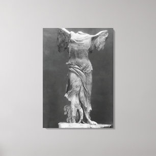 Vy över Victory Samothrace i Louvres museum Canvastryck