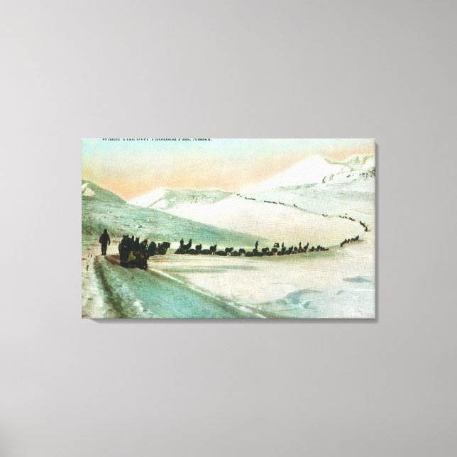 Vy över vinter-spårsklimat canvastryck (Framsida)