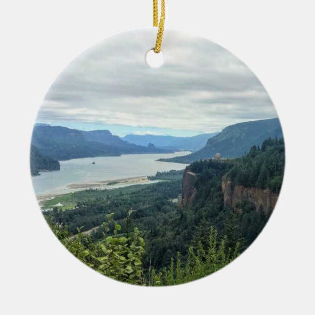 Vy över Vista House Julgransprydnad Keramik (Framsidan)