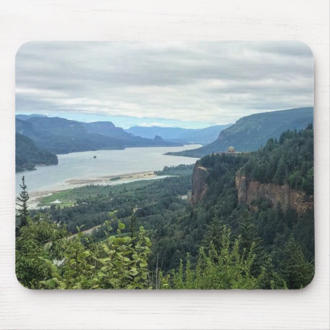 Vy över Vista House, Oregon Musmatta (Framsidan)