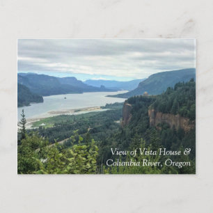 Vy över Vista House, Oregon Vykort