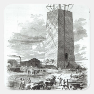 Vy över Washington Monument Fyrkantigt Klistermärke