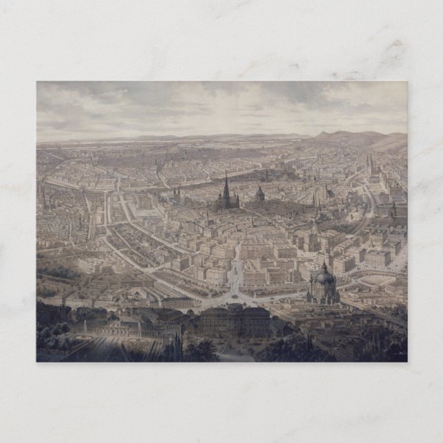 Vy över Wien, cirka 1860 Vykort (Framsida)
